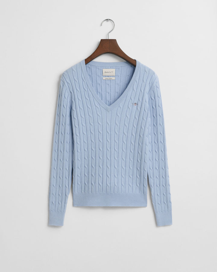 GANT Stretch Cotton Cable V-Neck/Pulover 4800101