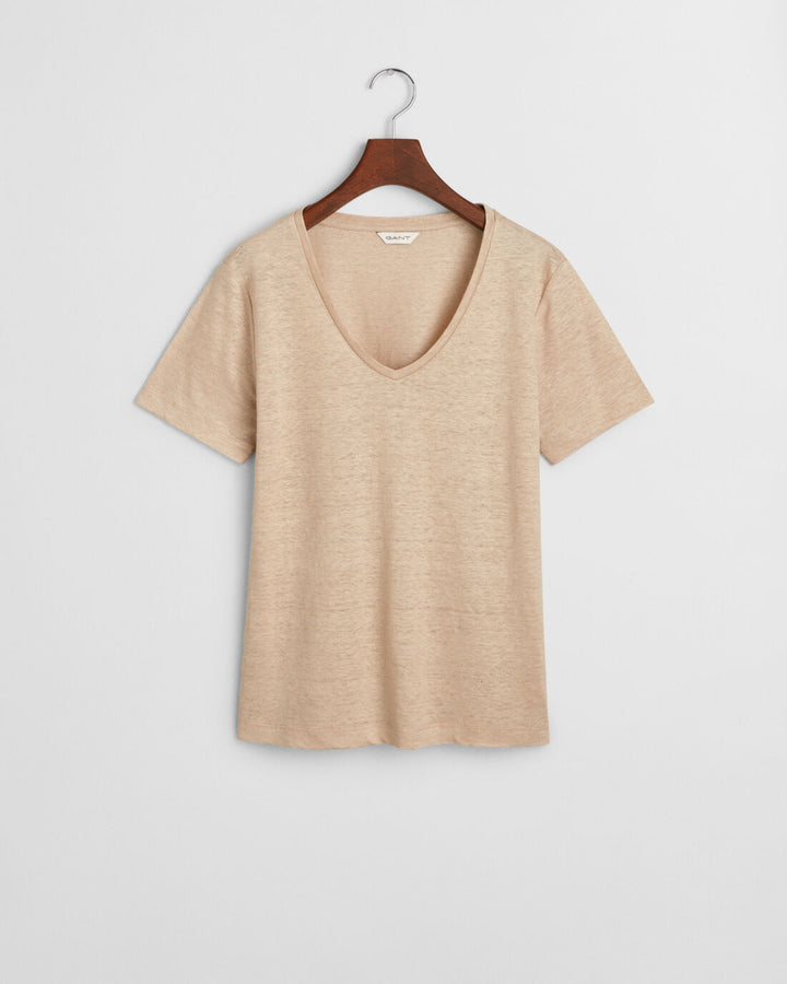 GANT Reg Linen V-Neck Ss T-Shirt/Majica 4200596