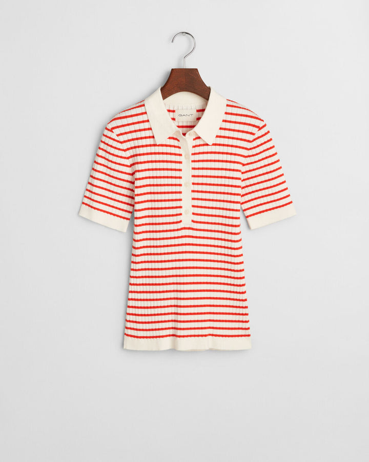 GANT Rib Knit Striped Ss Rugger/Pulover 4805331
