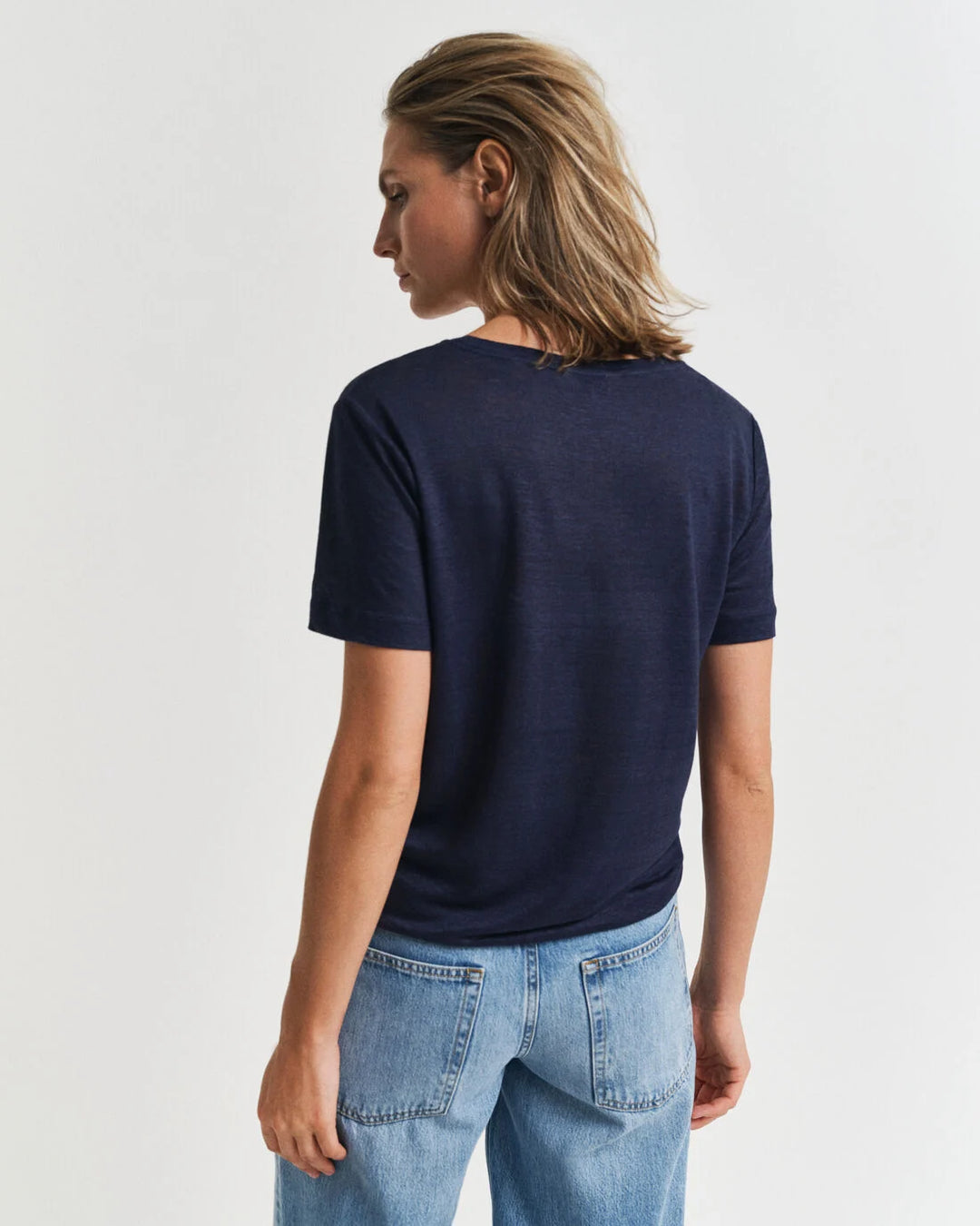 GANT Reg Linen V-Neck Ss T-Shirt/Majica 4200596