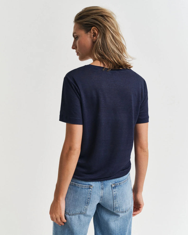 GANT Reg Linen V-Neck Ss T-Shirt/Majica 4200596