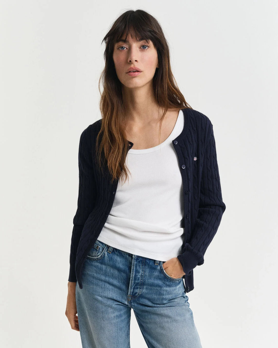 GANT Stretch Cotton Cable Cardigan/Pulover 4800103
