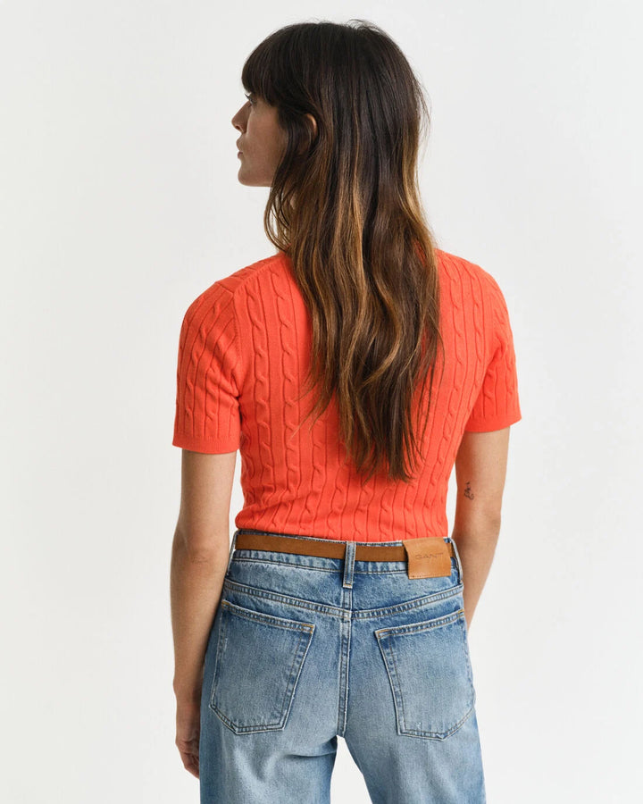 GANT Stretch Cotton Cable Ss C-Neck/Pulover 4800105