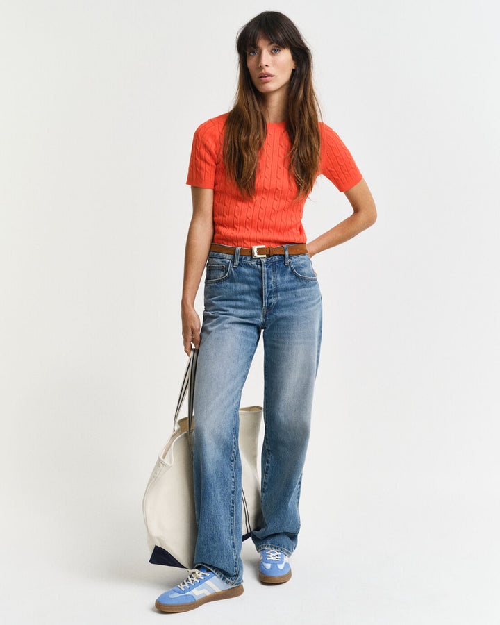 GANT Stretch Cotton Cable Ss C-Neck/Pulover 4800105