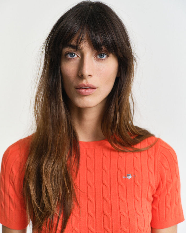 GANT Stretch Cotton Cable Ss C-Neck/Pulover 4800105