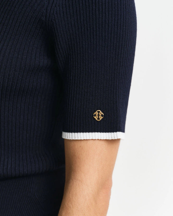 GANT Contrast Ribbed Ss C-Neck/Pulover 4805332