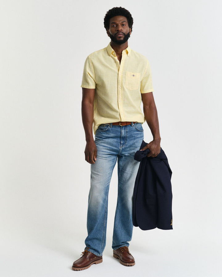GANT Reg Cotton Linen Ss Shirt/Košulja 3250083