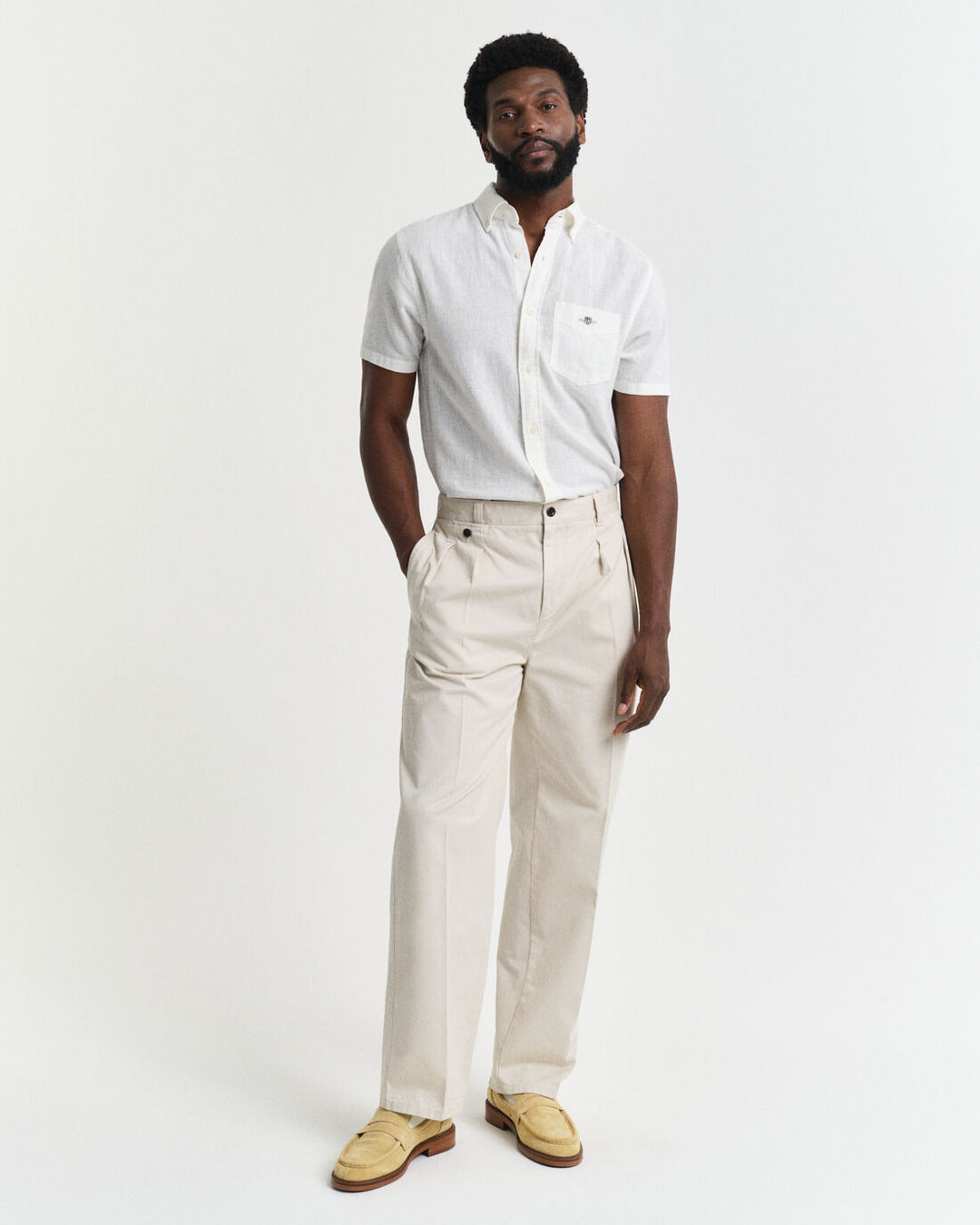 GANT Reg Cotton Linen Ss Shirt/Košulja 3250083