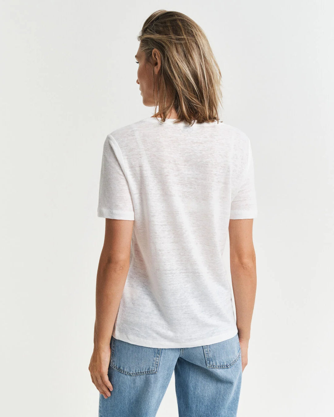 GANT Reg Linen V-Neck Ss T-Shirt/Majica 4200596