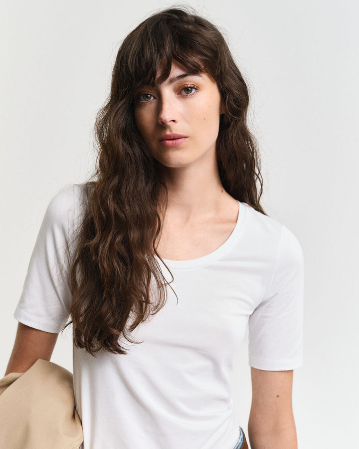 GANT Slim Cot/Ela Ss Scoop Neck Top/ Majica 4203491
