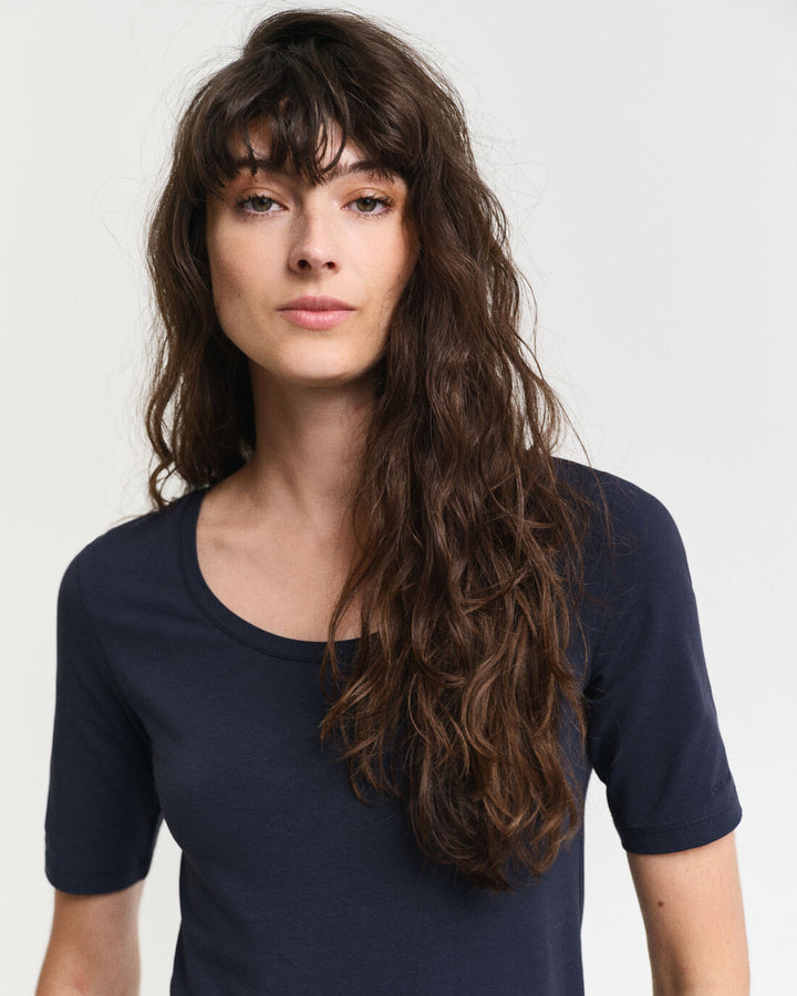 GANT Slim Cot/Ela Ss Scoop Neck Top/ Majica 4203491