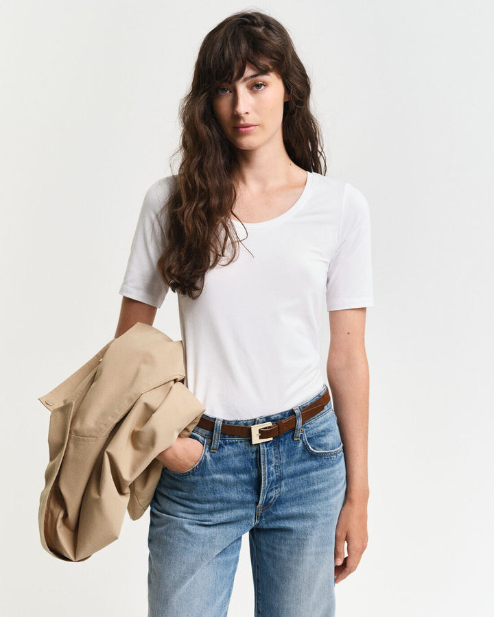 GANT Slim Cot/Ela Ss Scoop Neck Top/ Majica 4203491
