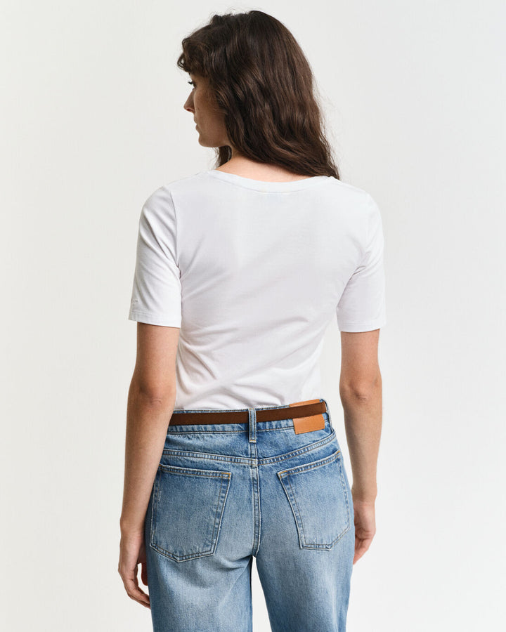GANT Slim Cot/Ela Ss Scoop Neck Top/ Majica 4203491