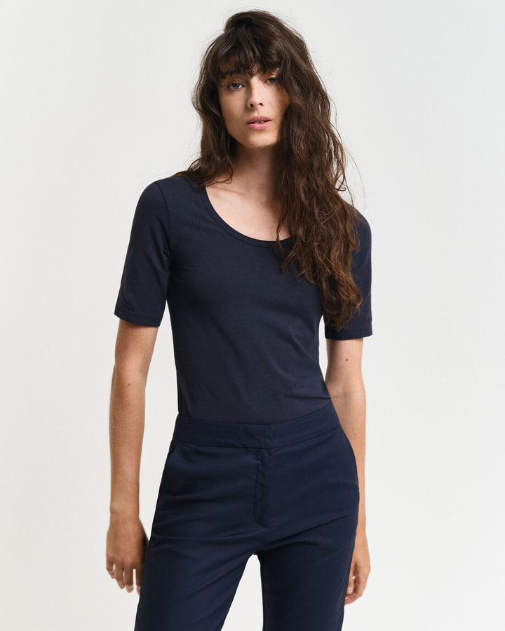 GANT Slim Cot/Ela Ss Scoop Neck Top/ Majica 4203491