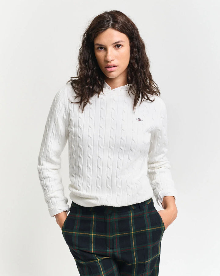 GANT Stretch Cotton Cable C-Neck/Pulover 4800100