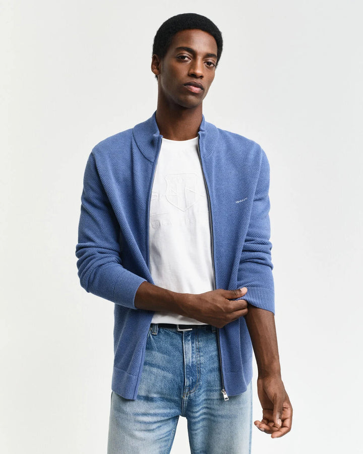 GANT Cotton Pique Zip Cardigan/Pulover 8040524