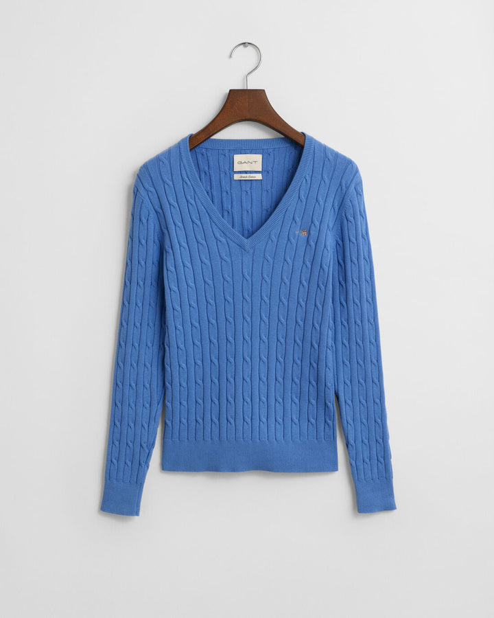 GANT Stretch Cotton Cable V-Neck/Pulover 4800101