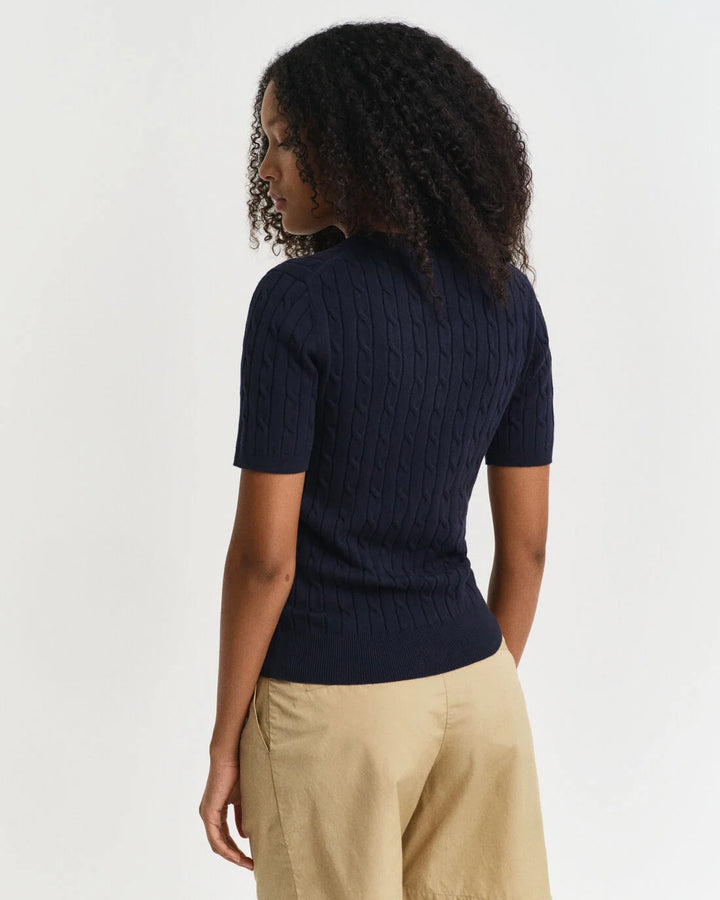 GANT Stretch Cotton Cable Ss C-Neck/Pulover 4800105