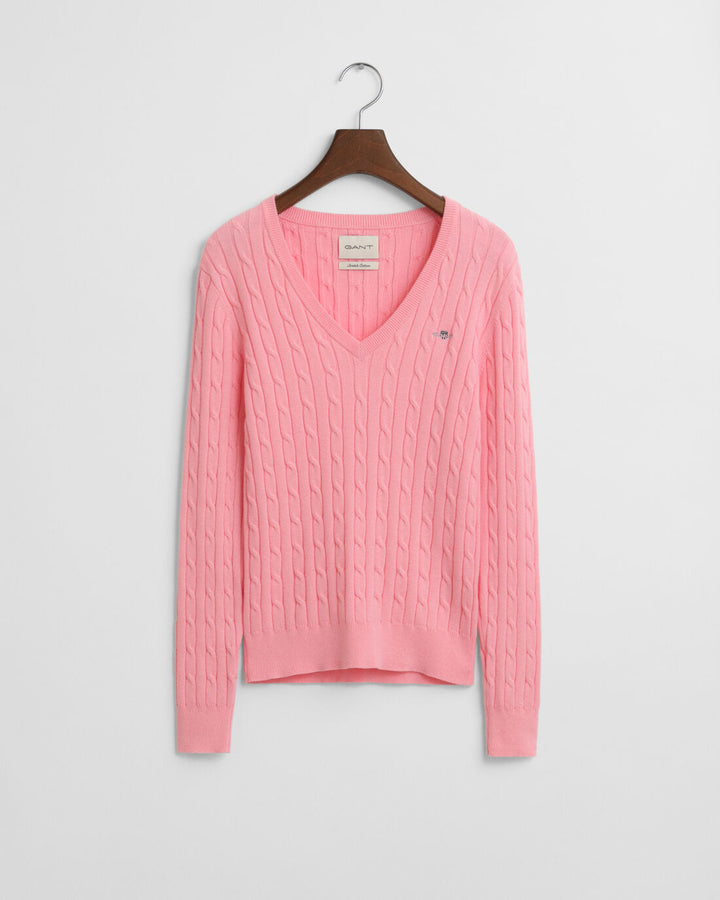 GANT Stretch Cotton Cable V-Neck/Pulover 4800101