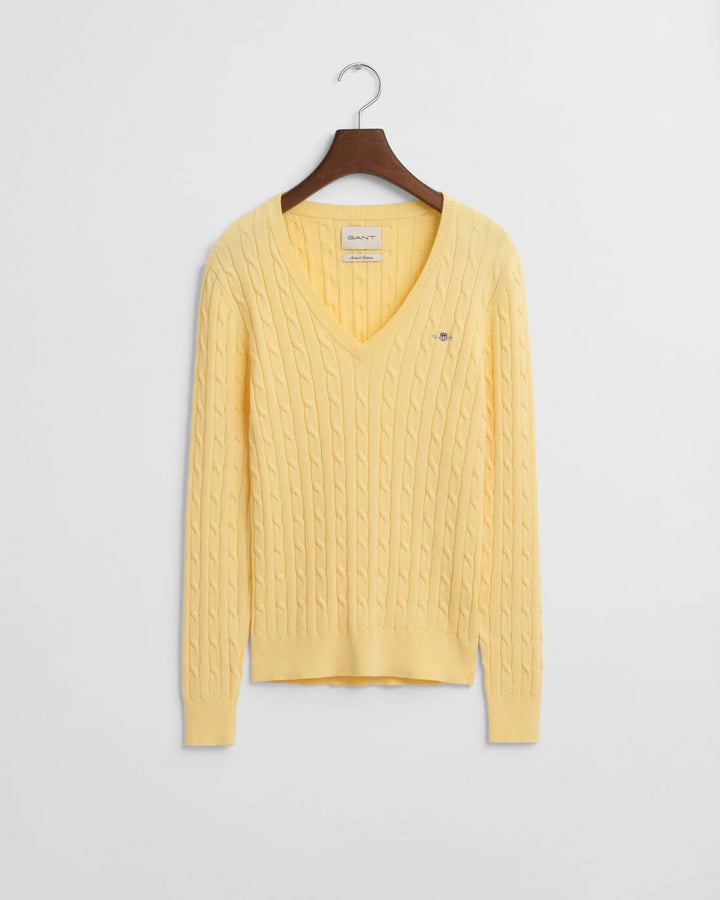GANT Stretch Cotton Cable V-Neck/Pulover 4800101