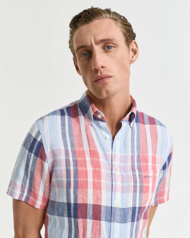 GANT Reg Linen Madras Ss Shirt/Košulja 3250075