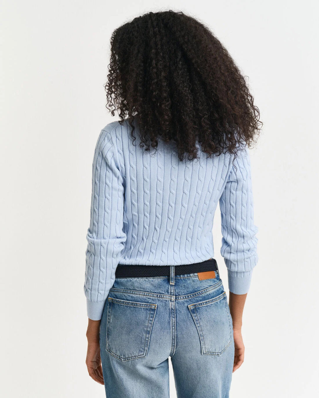 GANT Stretch Cotton Cable V-Neck/Pulover 4800101