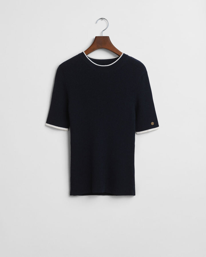 GANT Contrast Ribbed Ss C-Neck/Pulover 4805332