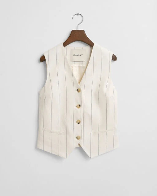 GANT Pinstripe  Linen Vest/Prsluk 4770333