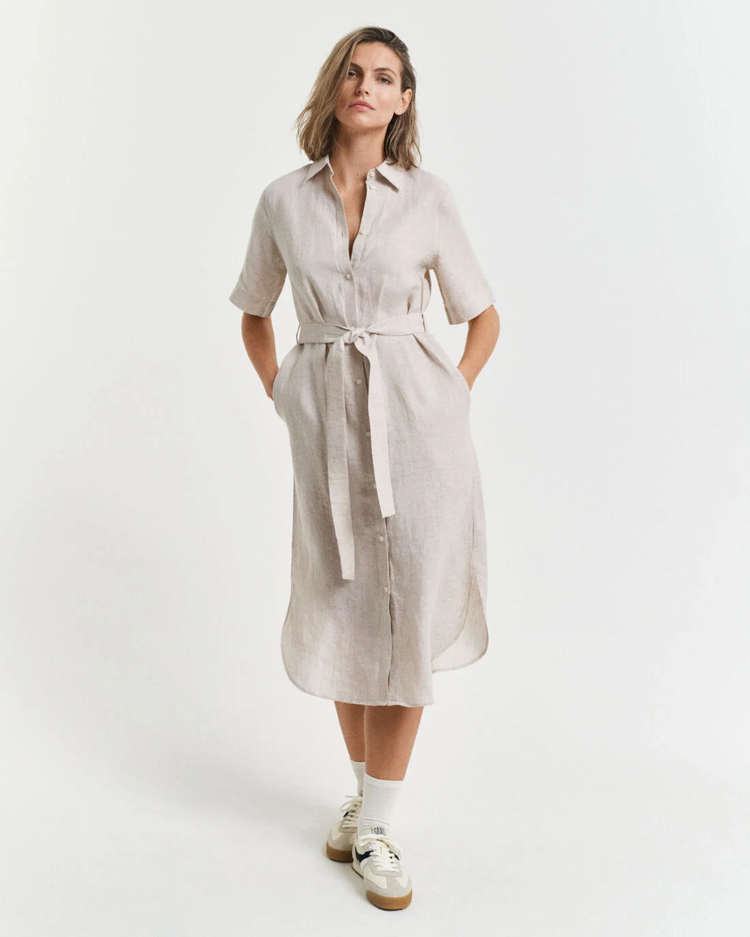 GANT Reg Linen Ss Shirt Dress/Haljina 4503390