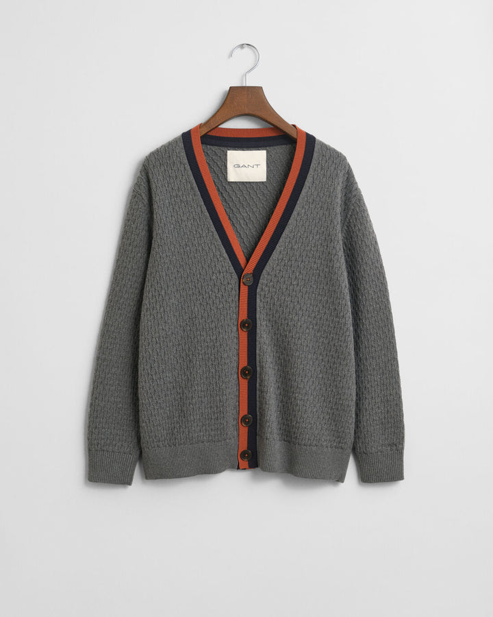 GANT Cotton Contrast Textured Cardigan/Pulover 4805343
