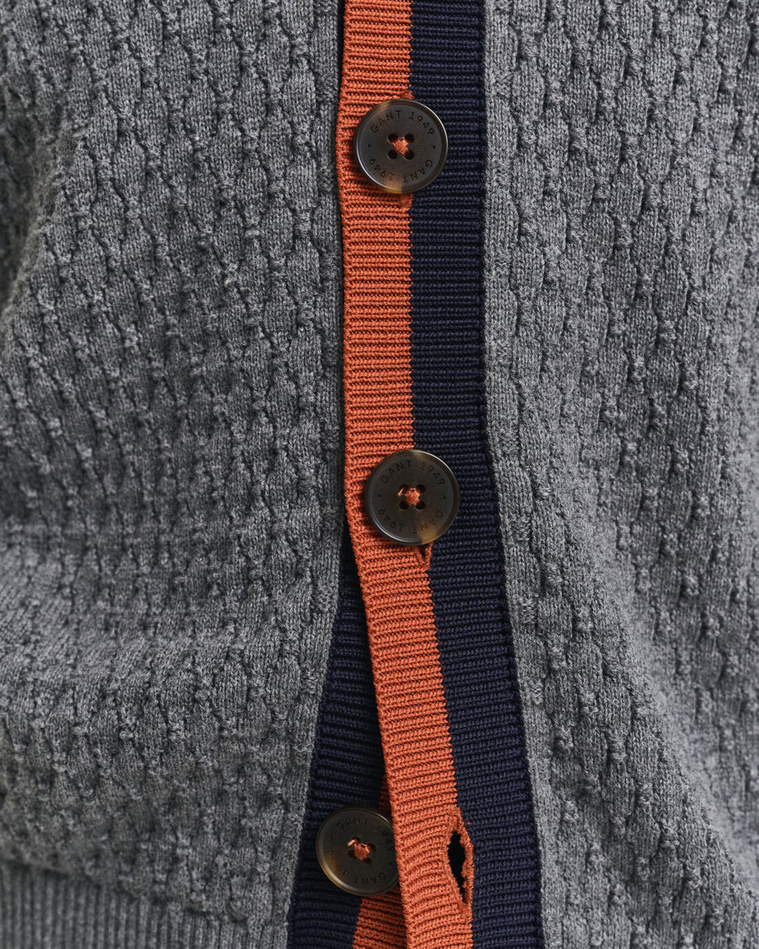 GANT Cotton Contrast Textured Cardigan/Pulover 4805343