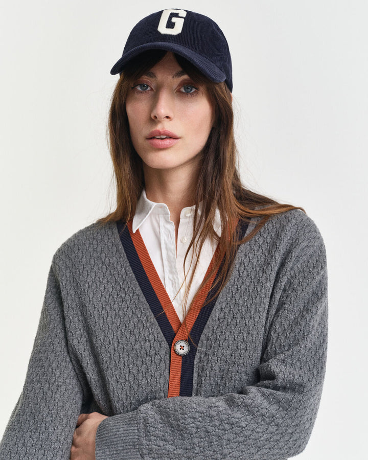 GANT Cotton Contrast Textured Cardigan/Pulover 4805343