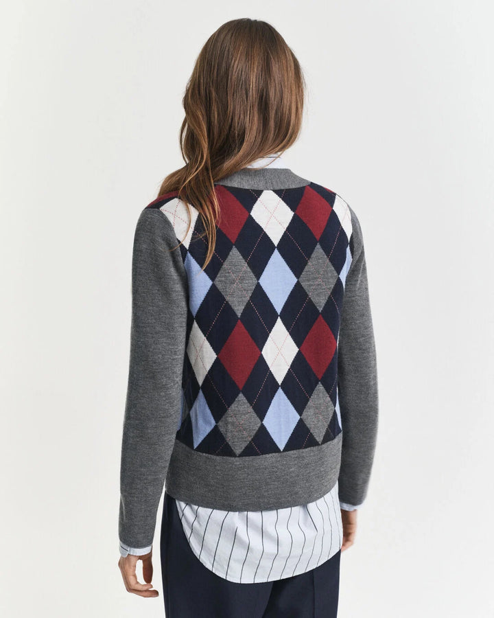 GANT Argyle V-Neck Cardigan/Pulover 4805358
