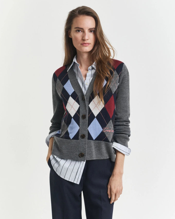 GANT Argyle V-Neck Cardigan/Pulover 4805358