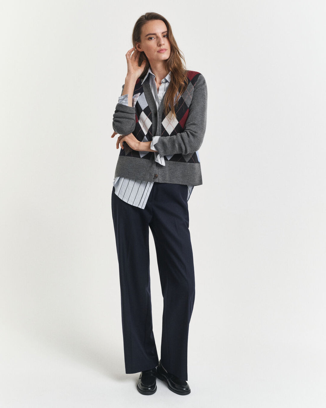 GANT Argyle V-Neck Cardigan/Pulover 4805358