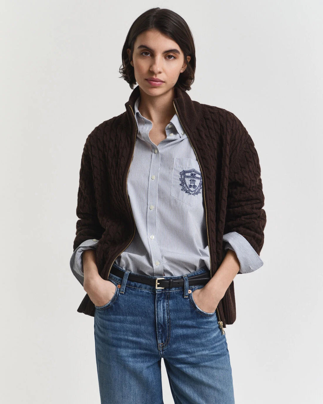 GANT Cable Knit Zip Cardigan/Pulover 4805401