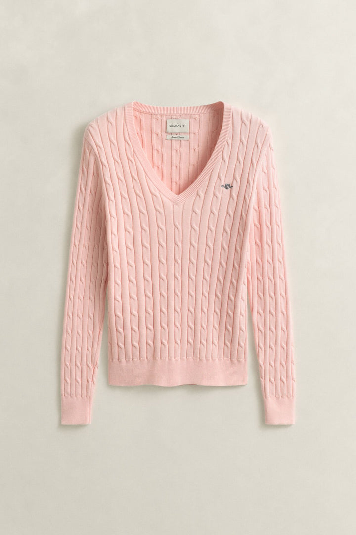 GANT Cable Knit V-Neck Sweater/Pulover 4800101
