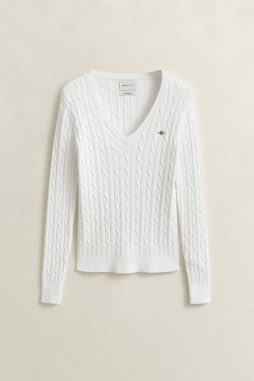 GANT Cable Knit V-Neck Sweater/Pulover 4800101
