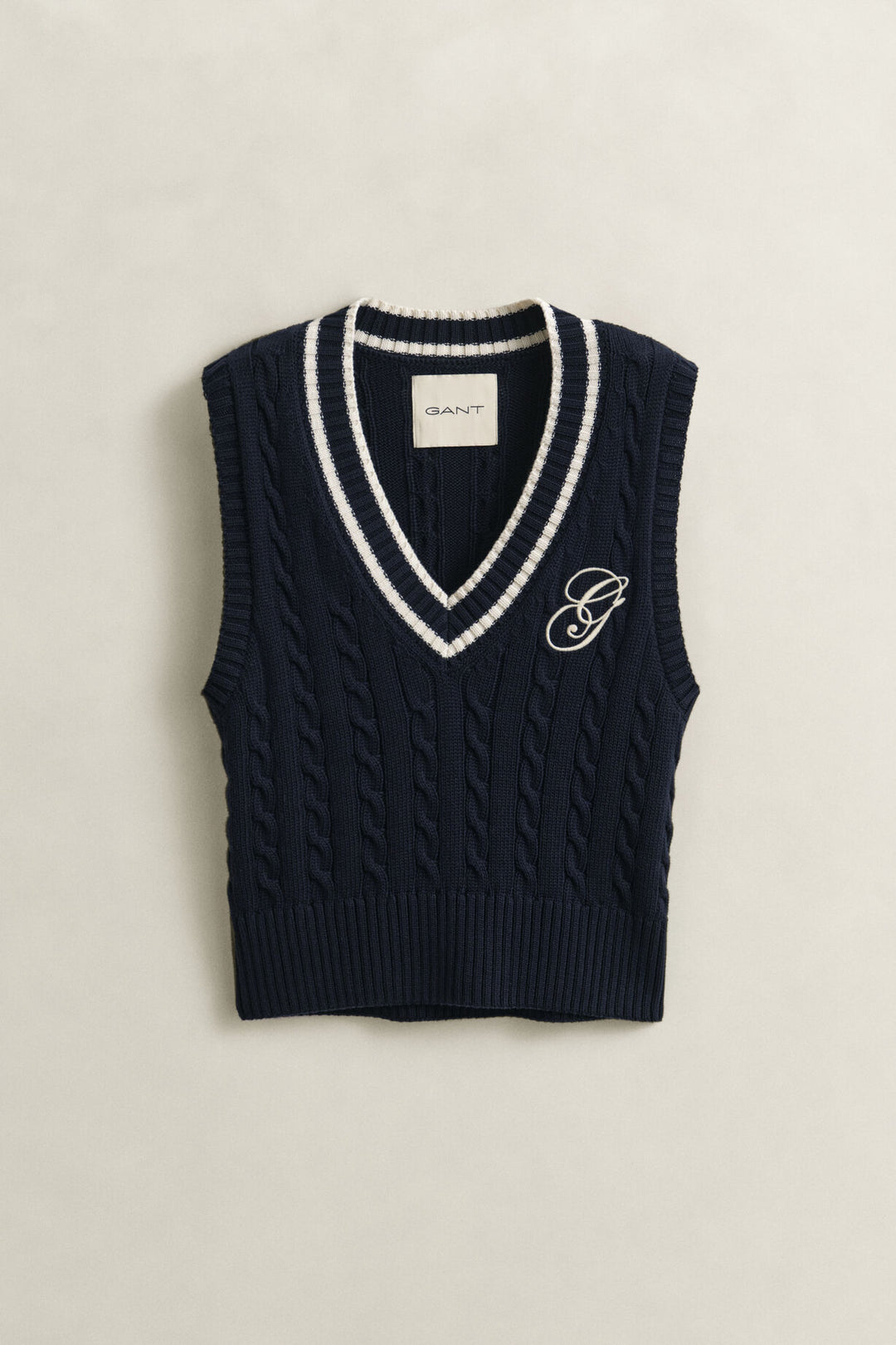 GANT Cotton Cable Knit Vest/Pulover 4805441