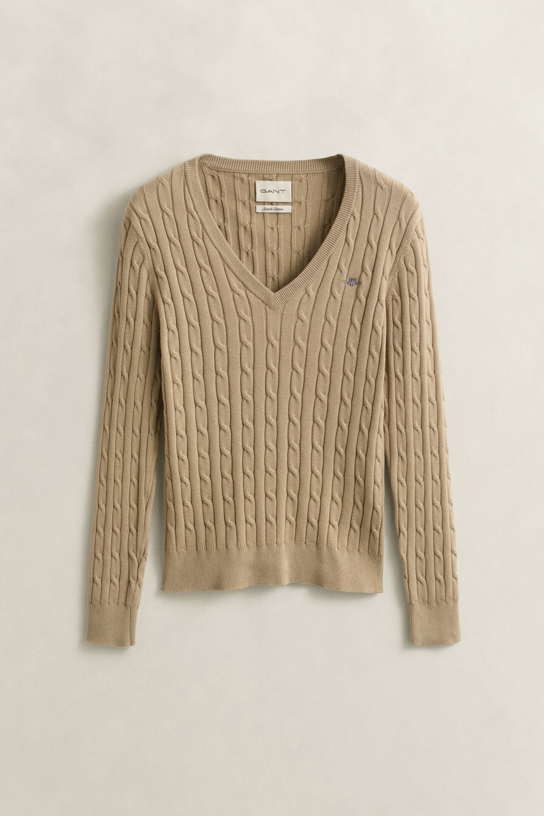 GANT Cable Knit V-Neck Sweater/Pulover 4800101
