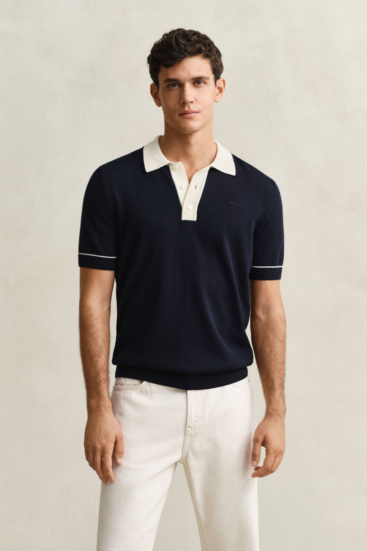 GANT Cotton Modal Polo Sweater/Pulover 8030287