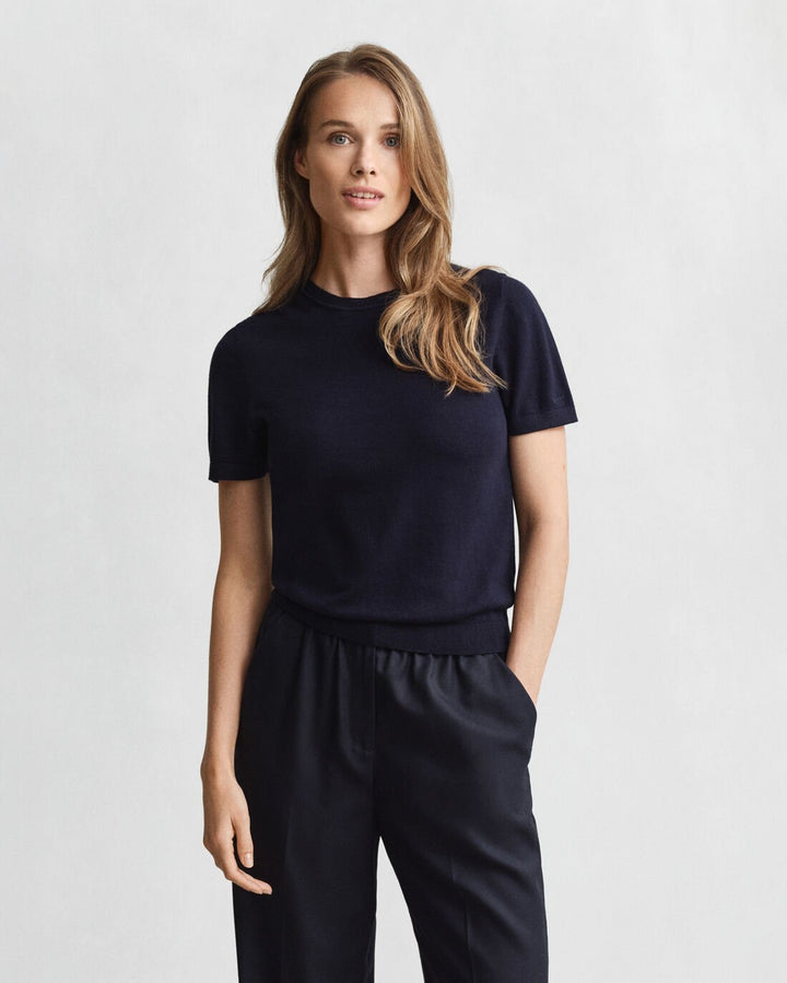 GANT Lightweight Short Sleeve Crew Neck Sweater/Pulover 4805433