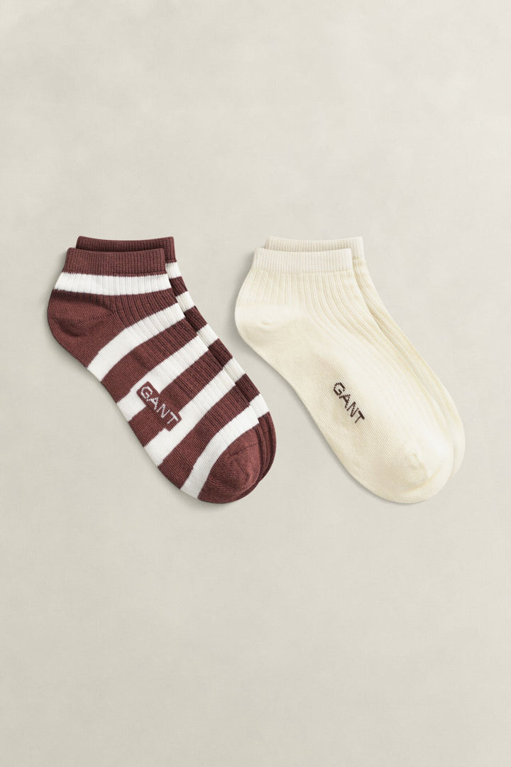 GANT 2-Pack Striped & Solid Ankle Socks/Čarape 4960267
