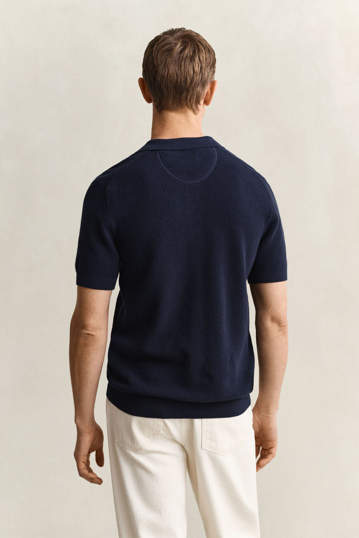 GANT Textured Cotton Polo Sweater/Pulover 8030294