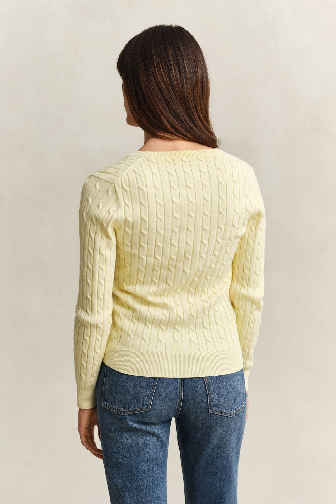 GANT Cable Knit V-Neck Sweater/Pulover 4800101