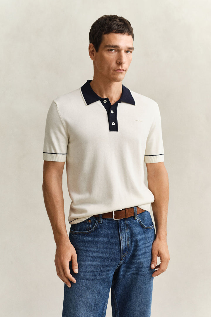 GANT Cotton Modal Polo Sweater/Pulover 8030287