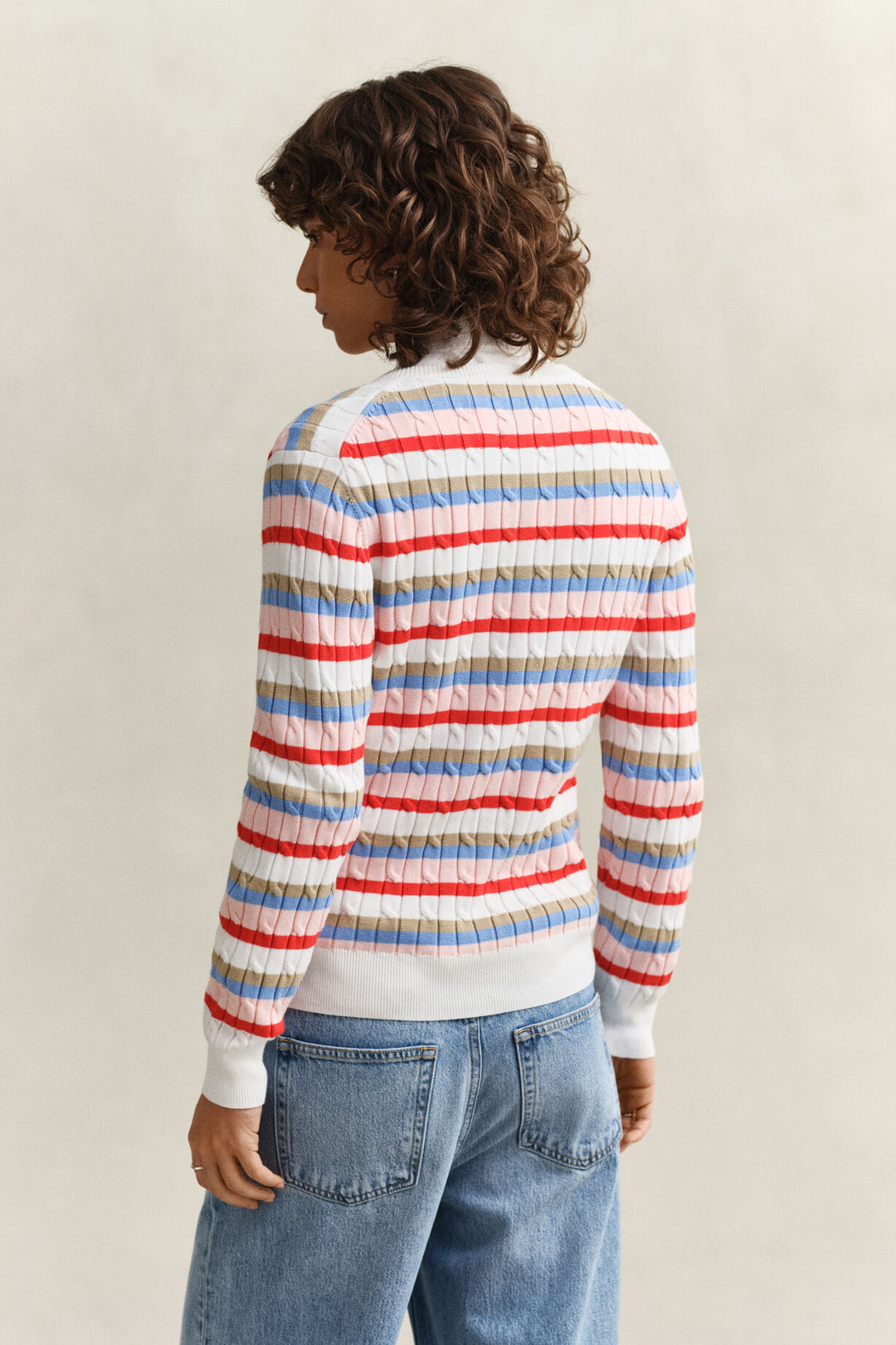 GANT Striped Cable Knit Cardigan/Pulover 4800112