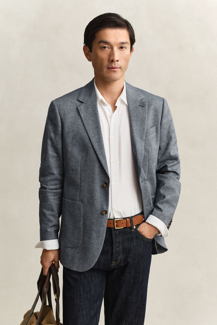 GANT Indigo Herringbone Suit Jacket/Sako 7706367