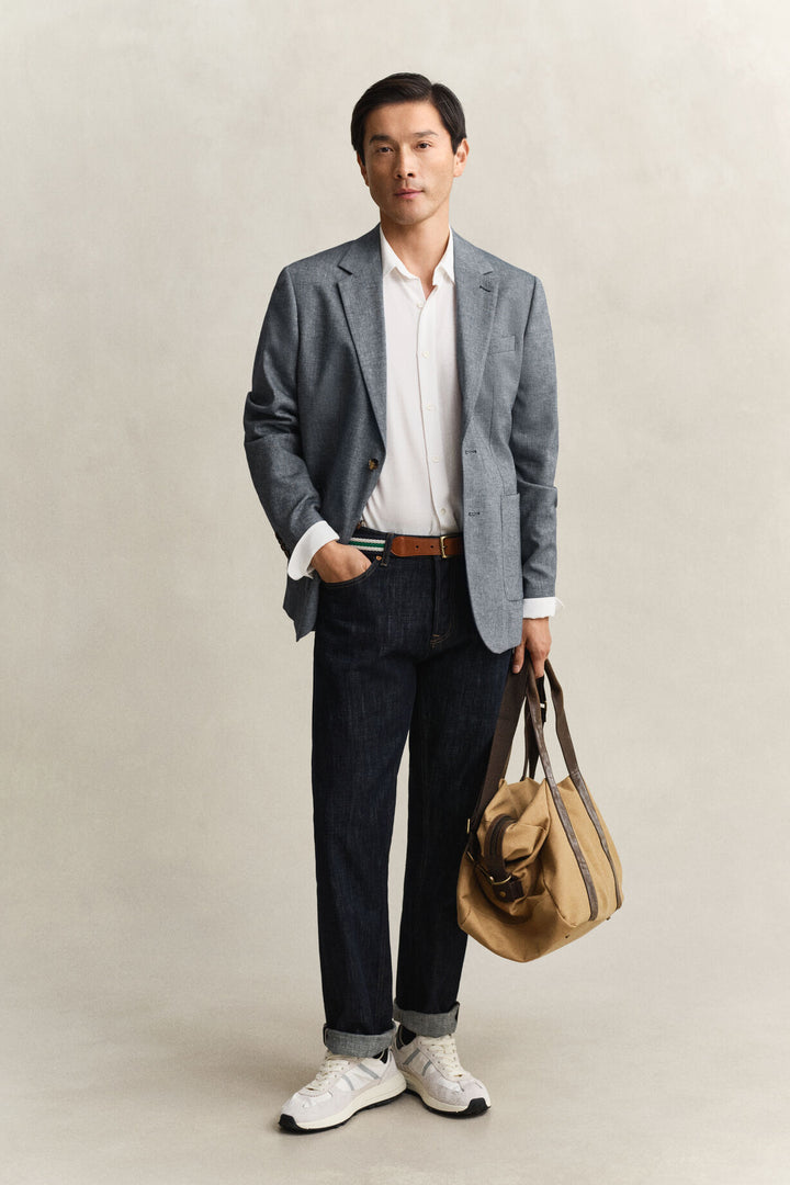 GANT Indigo Herringbone Suit Jacket/Sako 7706367