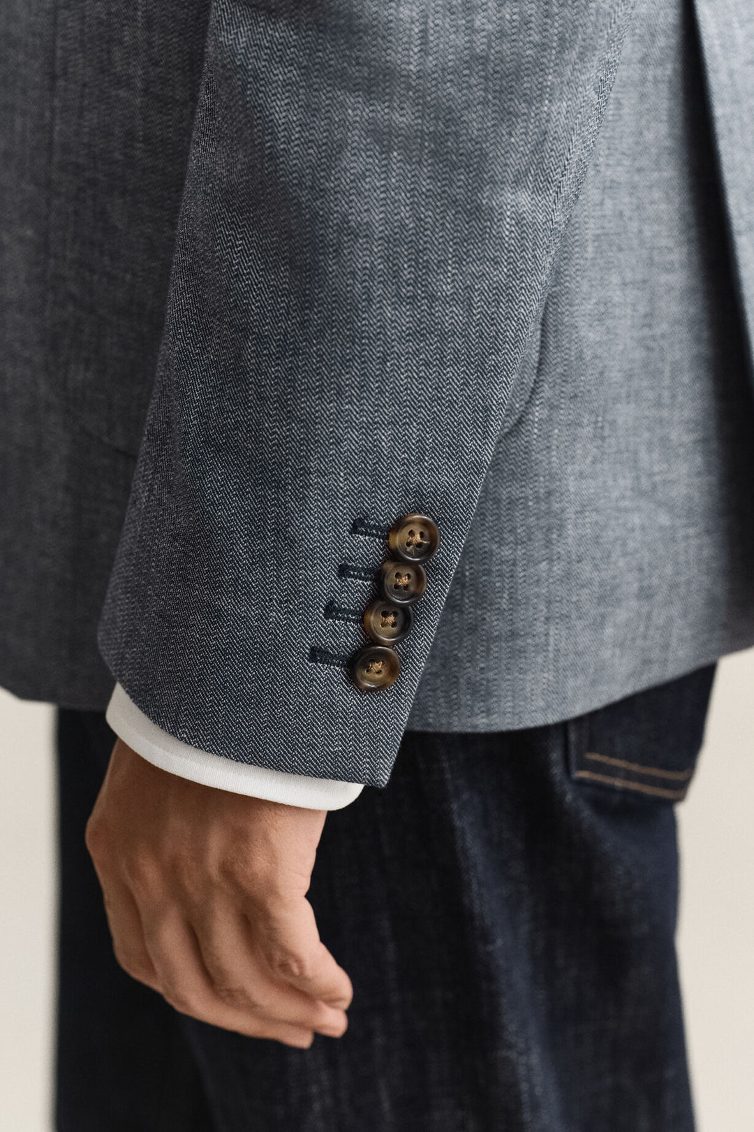 GANT Indigo Herringbone Suit Jacket/Sako 7706367